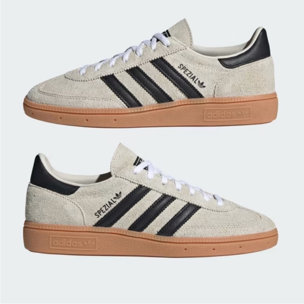 ADIDAS Handball Spezial Aluminum/ Black Suede Women’s Sneakers 8.5 NEW - Picture 4 of 9